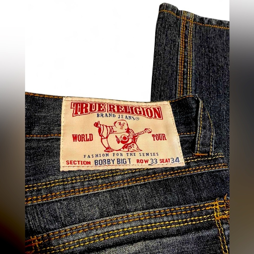 True Religion Black Straight Jeans Timeless Style - Picture 5 of 5